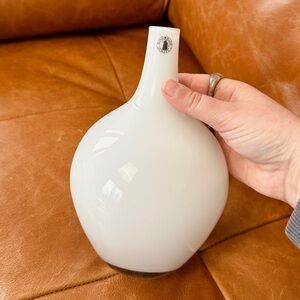 NWOT IKEA Handmade Vase | White Glass  | Designed by Johanna Jelinik